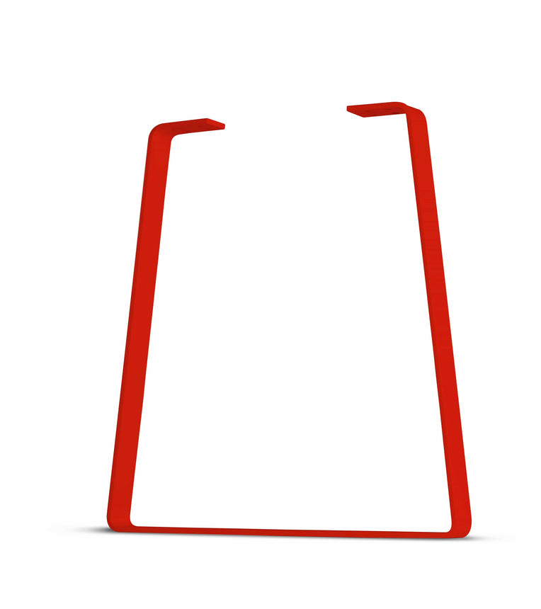 Bell Shape Flat Bar Table & Bench Leg - Standard Duty - 0.25" Thickness, 2.5" Wide - Lava Red