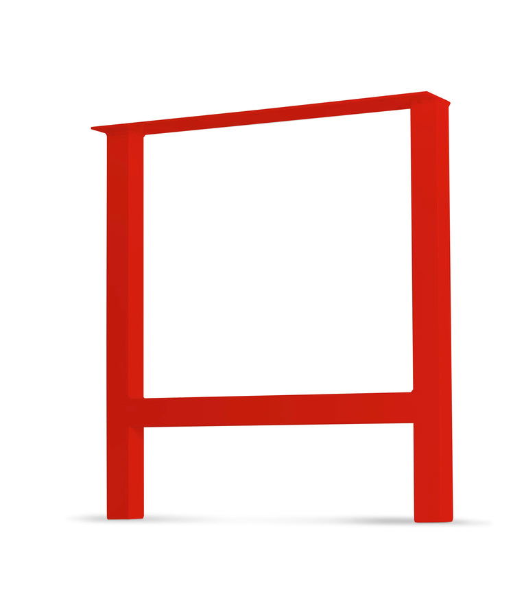 H-Frame Tube Steel Table & Bench Leg - 2" x 2" Tube Steel - Lava Red