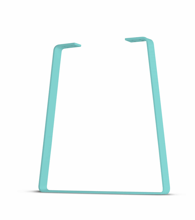 Standard Duty Trapezoid/Bell-Shape Flat Bar Table Leg & Bench Base (Sold Separately) - Mid Century Turquoise Powder Coated Finish