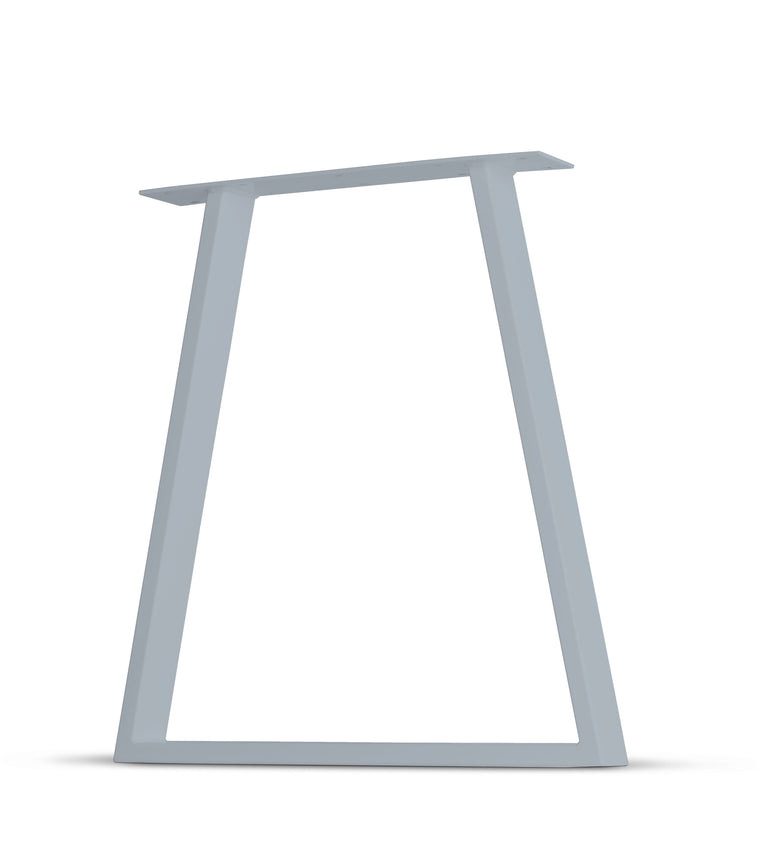 Trapezoid Tube Steel Table & Bench Leg - 3" x 1" Tube Steel - Moondust Grey