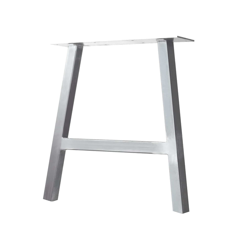 Semi Exact A-Frame Table & Bench Leg - 2" x 2" Tube Steel - 22" H, 13" W - Raw Steel Finish