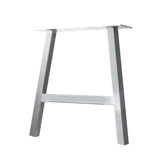 Semi Exact A-Frame Table & Bench Leg - 2" x 2" Tube Steel - 37" H, 19" W - Raw Steel Finish
