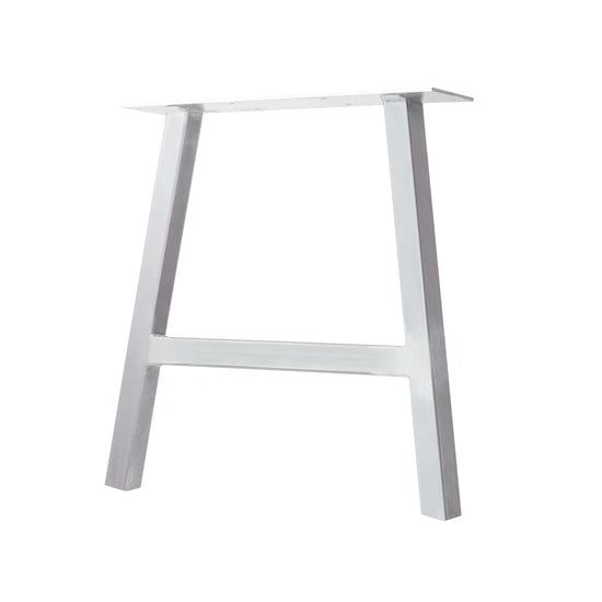 Semi Exact A-Frame Table & Bench Leg - 2" x 2" Tube Steel - 25" H, 14" W - White Finish