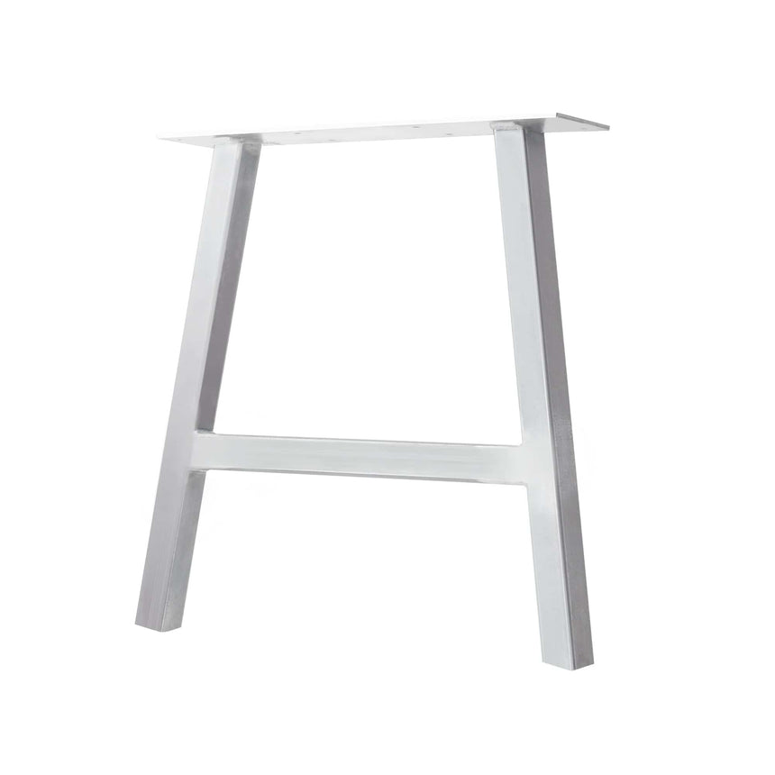 Semi Exact A-Frame Table & Bench Leg - 2" x 2" Tube Steel - 34" H, 18" W - White Finish