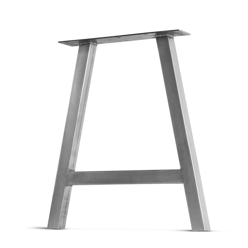 Semi Exact A-Frame Table & Bench Leg - 2" x 2" Tube Steel - 22" H, 13" W - Raw Steel Finish