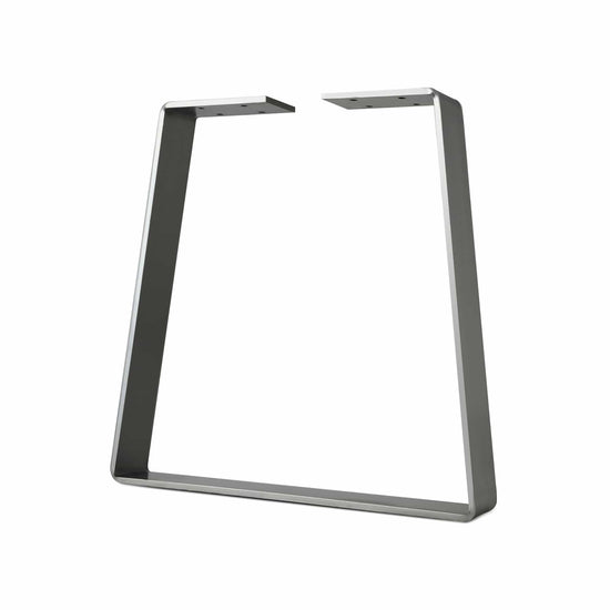 Semi Exact Bell-Shape Table & Bench Leg - 28" H, 26" W - 2.5" x 0.5" Super-Duty Flat Bar - Raw Steel Finish