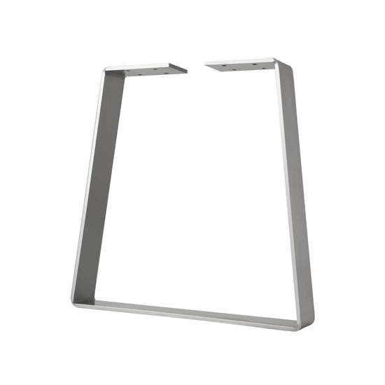 Semi Exact Bell-Shape Table & Bench Leg - 28" H, 30" W - 2.5" x 0.375" Heavy-Duty Flat Bar - Raw Steel Finish