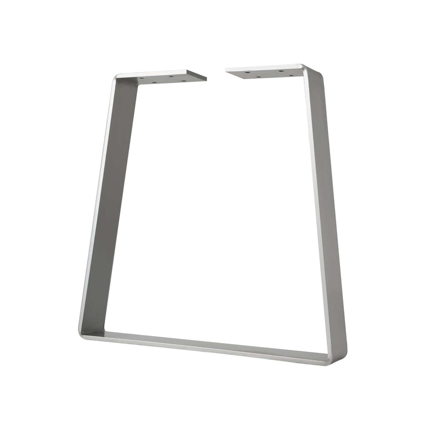 Bell Shape Flat Bar Table & Bench Leg - Heavy Duty - 0.375" Thickness, 2.5" Wide - Moondust Grey Finish