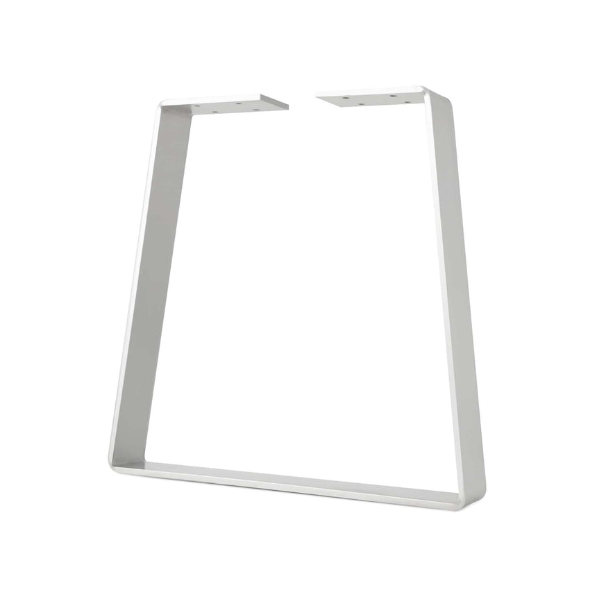 Semi Exact Bell-Shape Table & Bench Leg - 28" H, 30" W - 2.5" x 0.375" Heavy-Duty Flat Bar - Clear Coat Finish