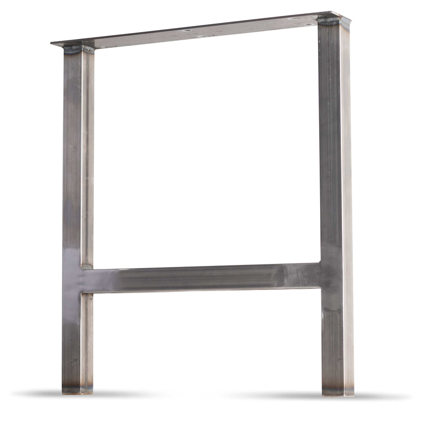 H-Frame Tube Steel Table & Bench Leg - 2" x 2" Tube Steel - Raw Steel