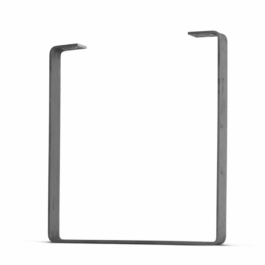 U - Shape Flat Bar Table & Bench Leg - Super Duty - 0.5" Thickness, 2.5" Wide - White Finish