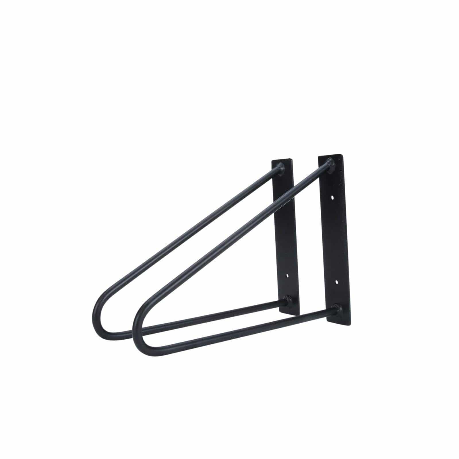 Original Hairpin Shelf Brackets / Floating Desk Brackets, Pair of 2‚ Jet  Black Satin 10\, image size:1599x1600